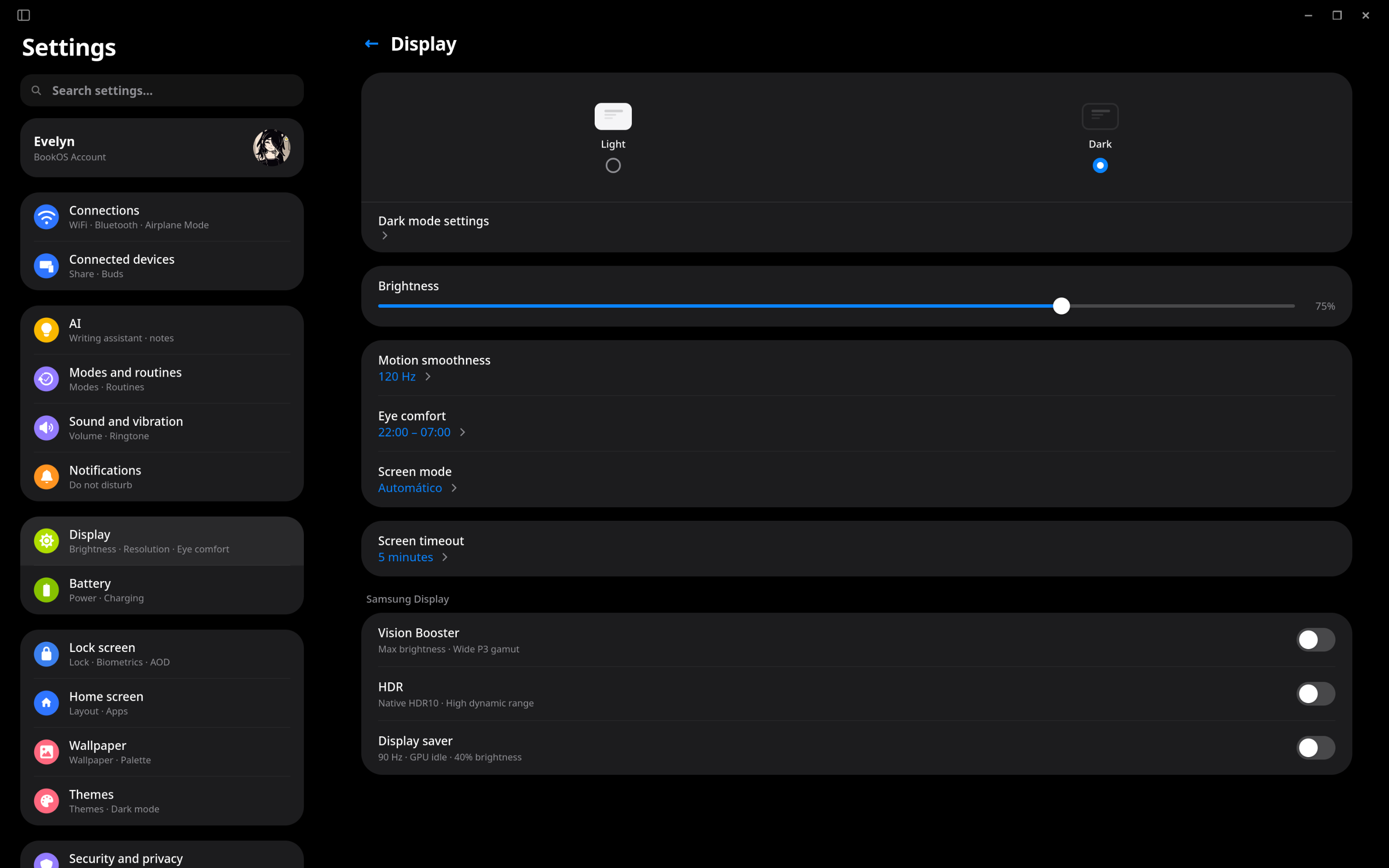 BookOS desktop